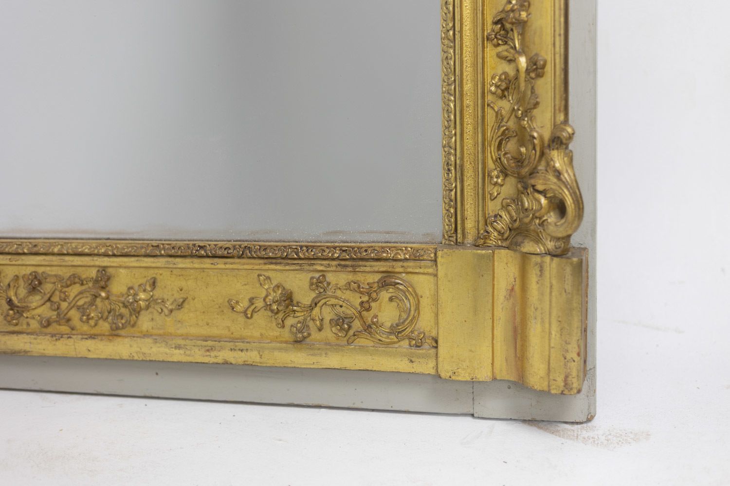 Mirror Trumeau Regency Style In Gilded Wood, 19th Century photo furniture