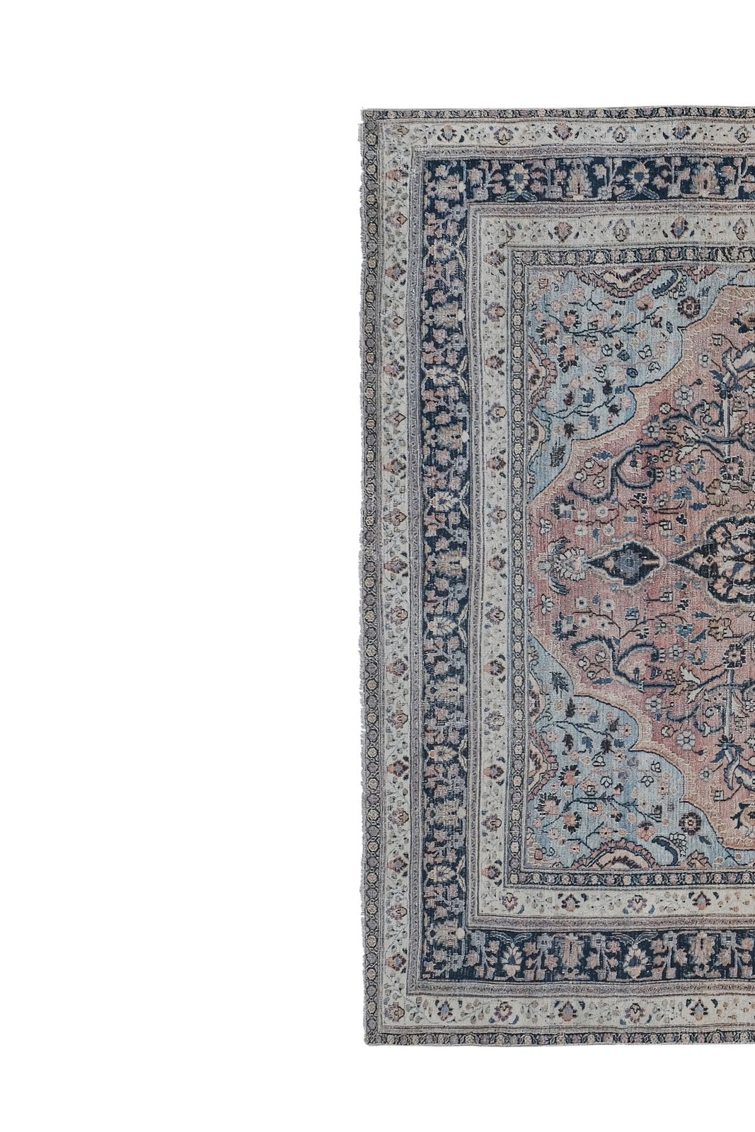 photo furniture Blue Colors Distressed Oversized Rug