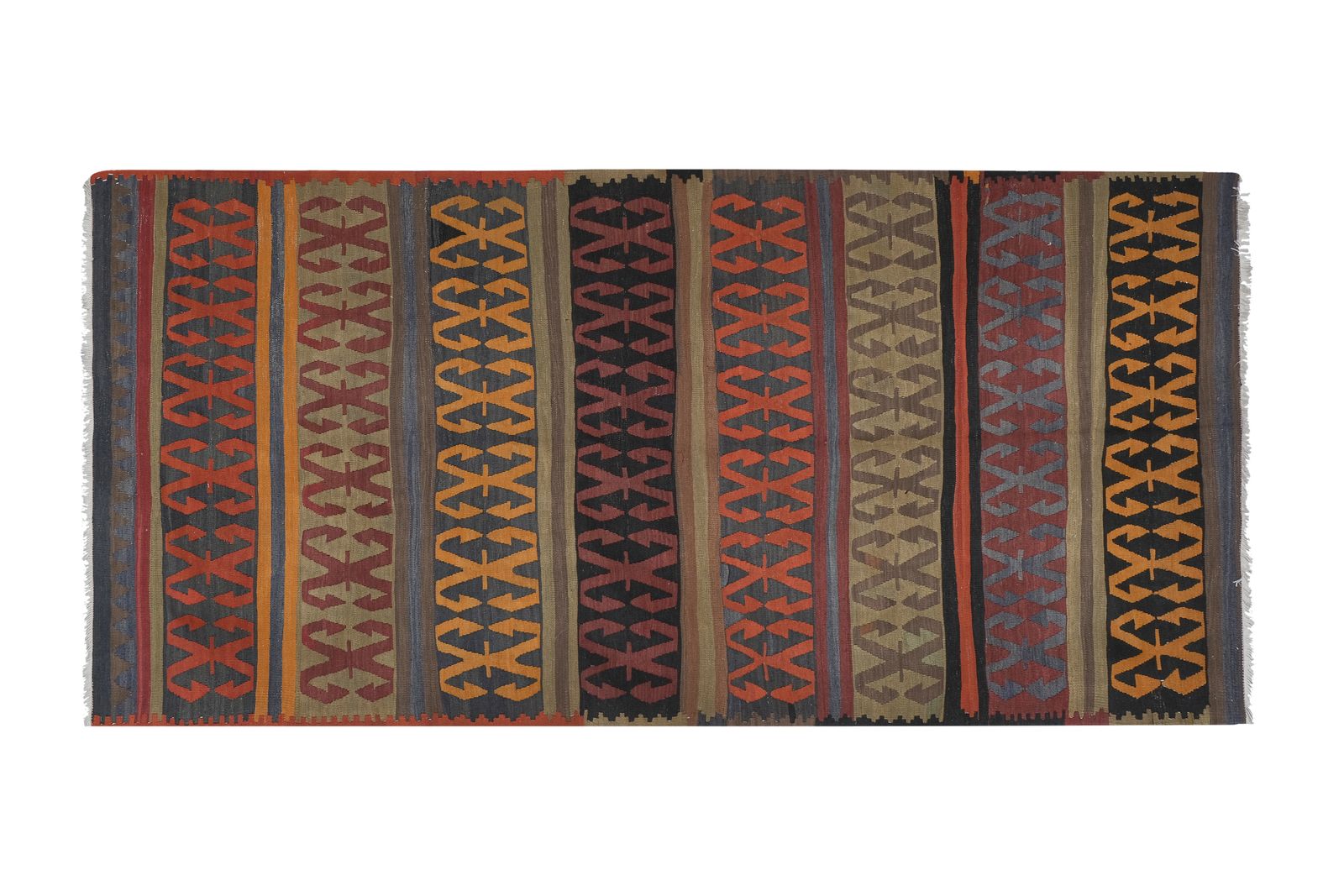 Vintage Turkish Konya Kilim Rug 4'11'' X 10'1'' photo vintage