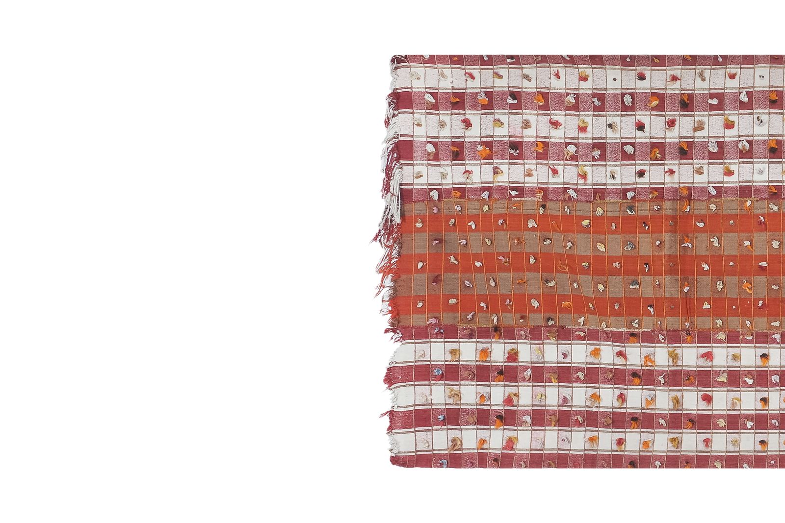 Vintage Striped Red Shaggy Tulu Rug photo for sale