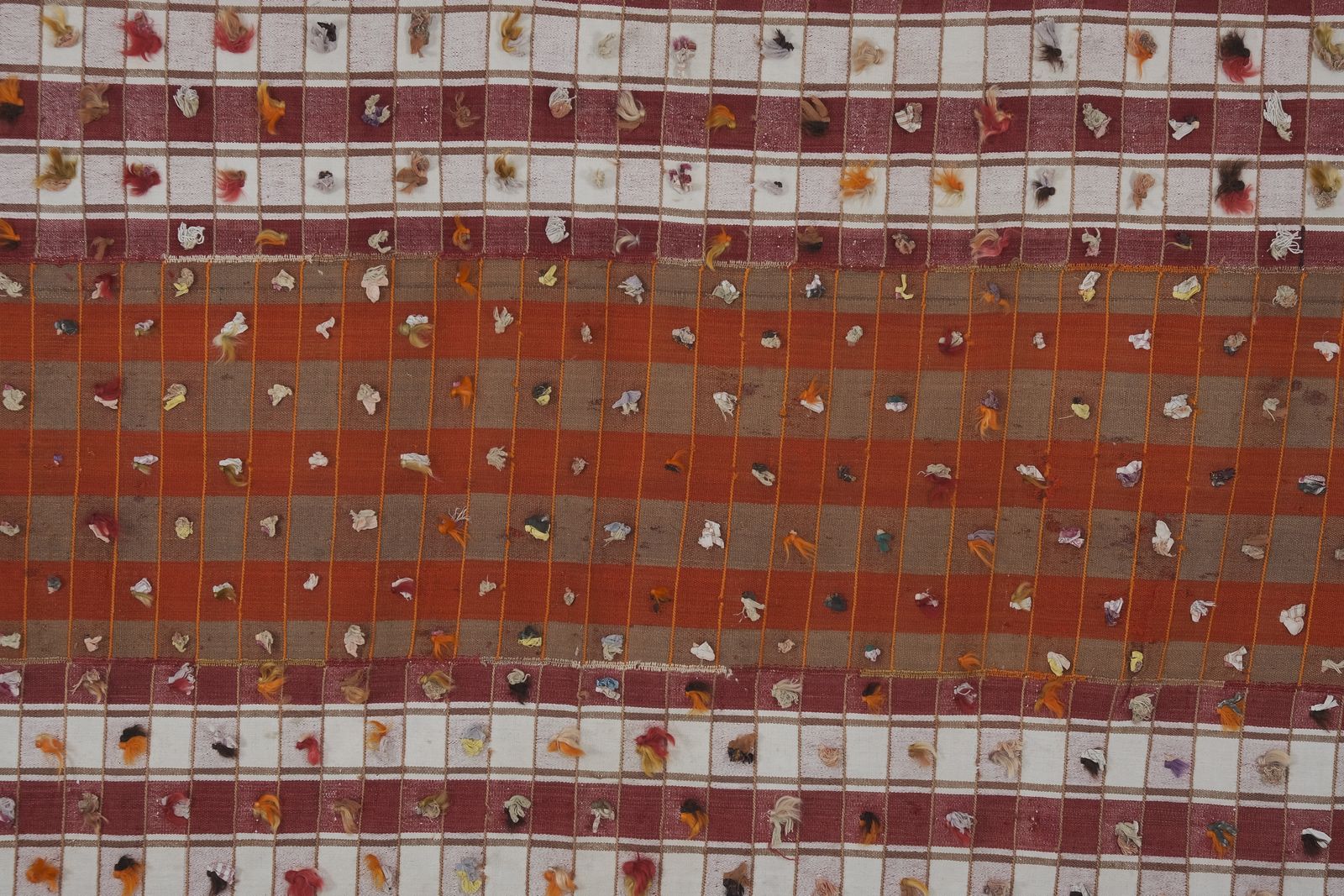 Vintage Striped Red Shaggy Tulu Rug photo buy