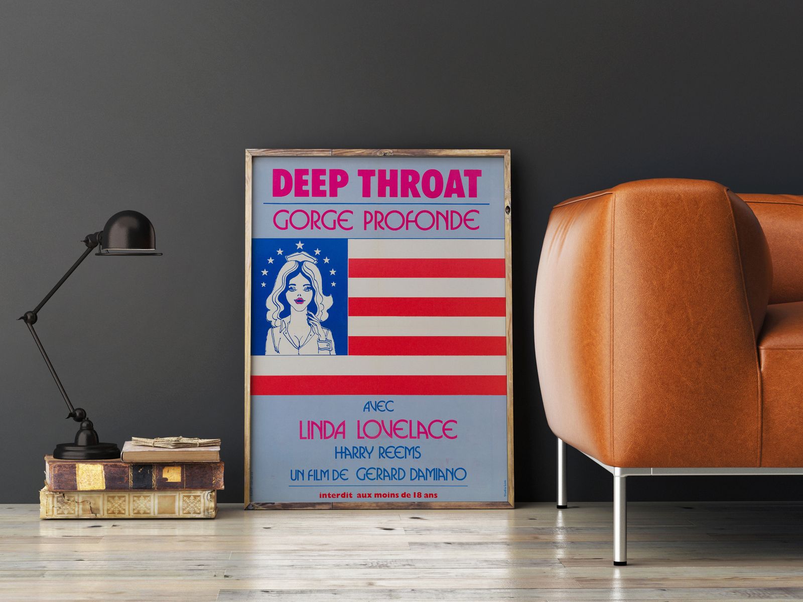 "Deep Throat" Original Vintage Film Poster, French, 1975 photo for sale