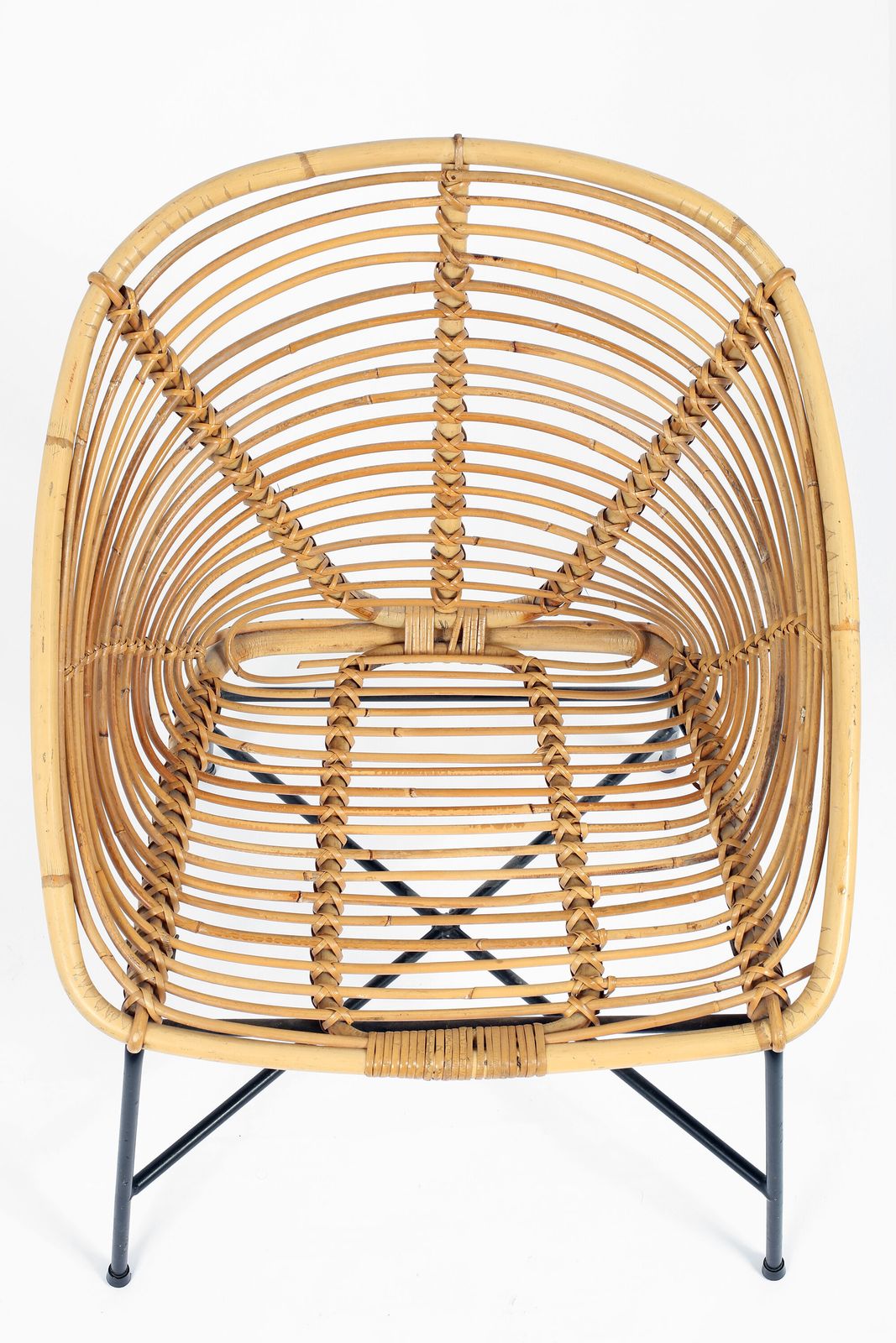 Midcentury Rattan Occasional Chair photo for sale