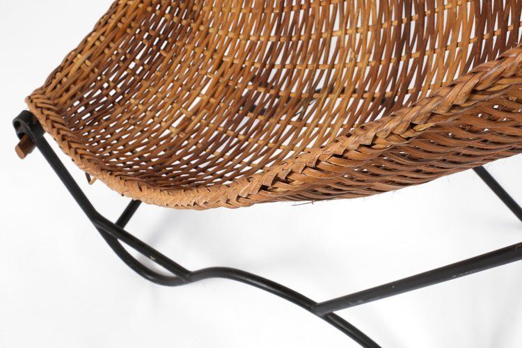 photo for sale 1960s Suspended Rattan Lounge Chair
