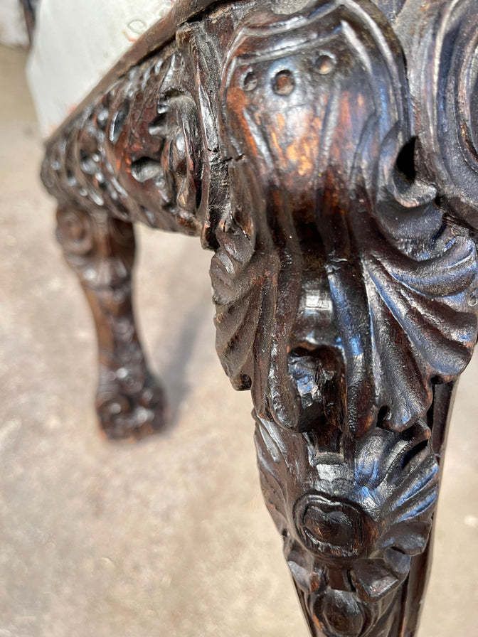 Antique Dutch Carved Hallway/Side Elbow Chairs Circa 1800 photo 235.0