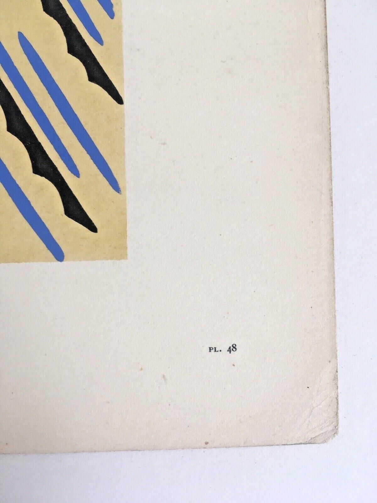 C1925 Serge Gladky Nouvelles Compositions Decoratives 1re Serie Pochoir Print 1st Series Stencil Plate Print photo Art