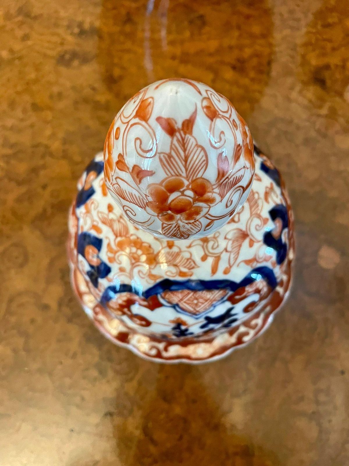 Fine Quality Pair Of Antique Japanese Imari Lidded Vases photo vintage