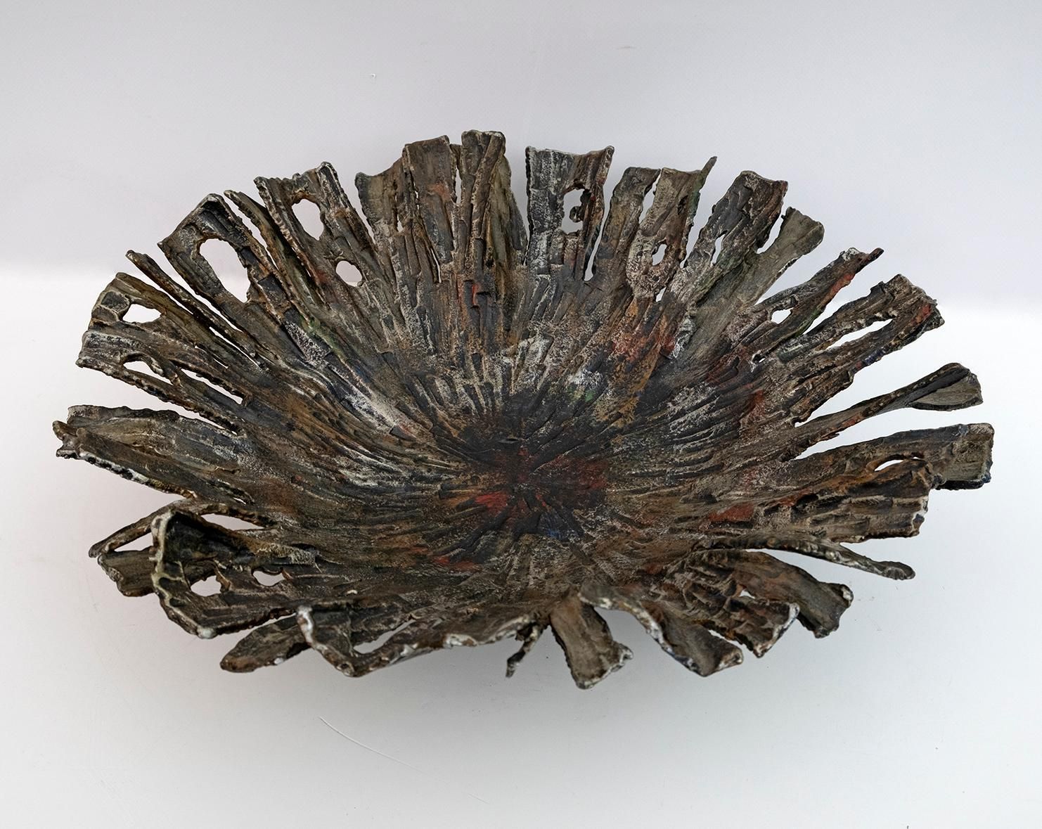 Salvino Marsura Brutalist Forged Iron Centerpieces, 1970s photo furniture