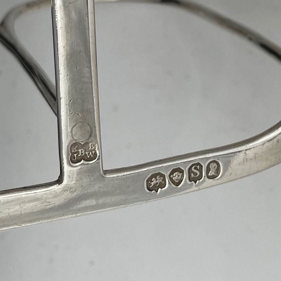 Early 19th Century Antique William IV Sterling Silver Toast Rack London 1833 Barnard Family photo vinterior