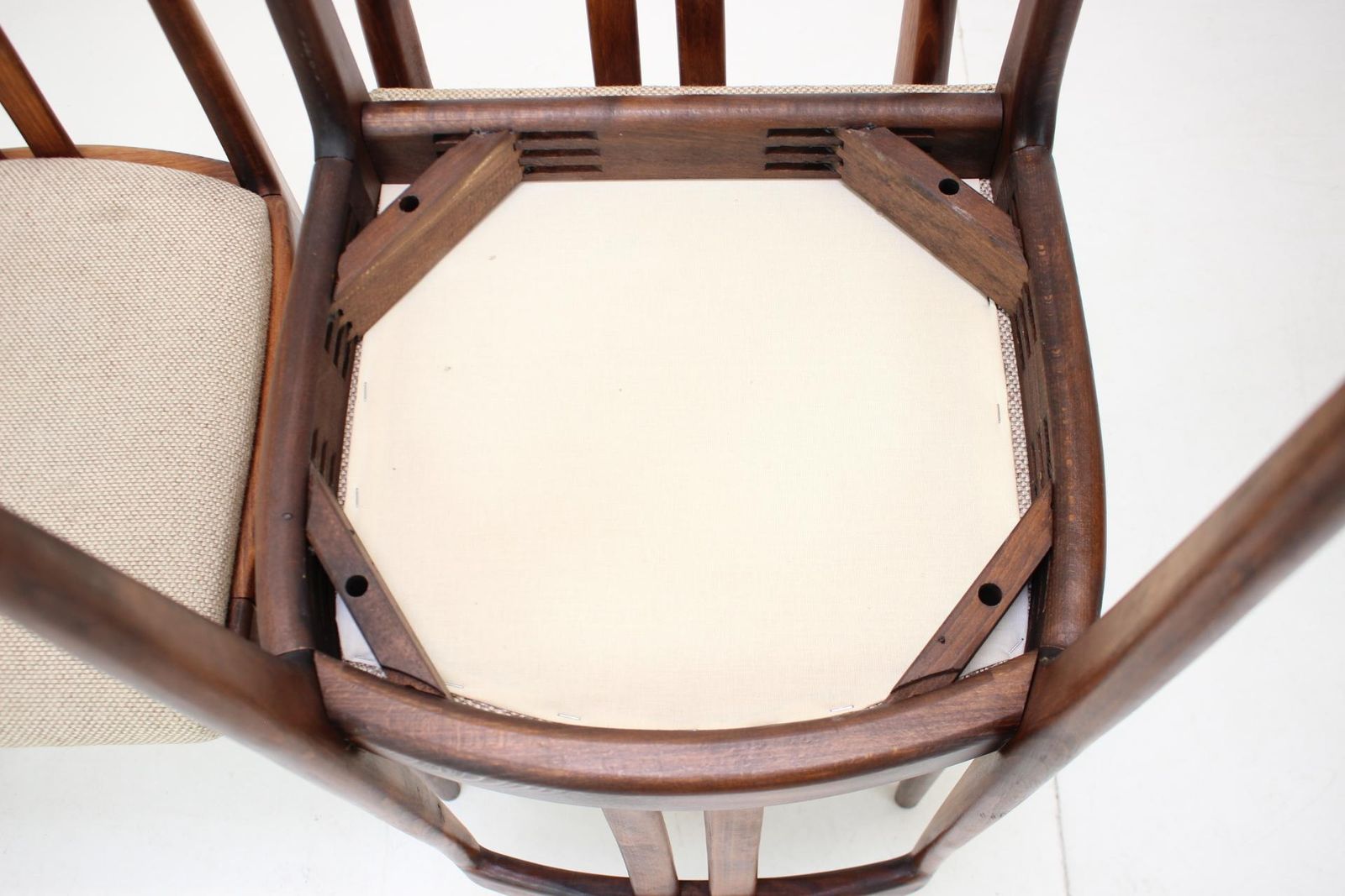 photo for sale 1970s Set Of Four Dining Chairs By Drevotvar Czechoslovakia