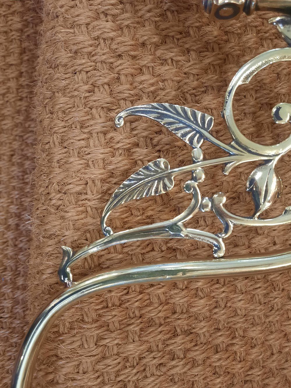 Pair Of Art Nouveau Brass And Cranberry Wall Light photo vinterior
