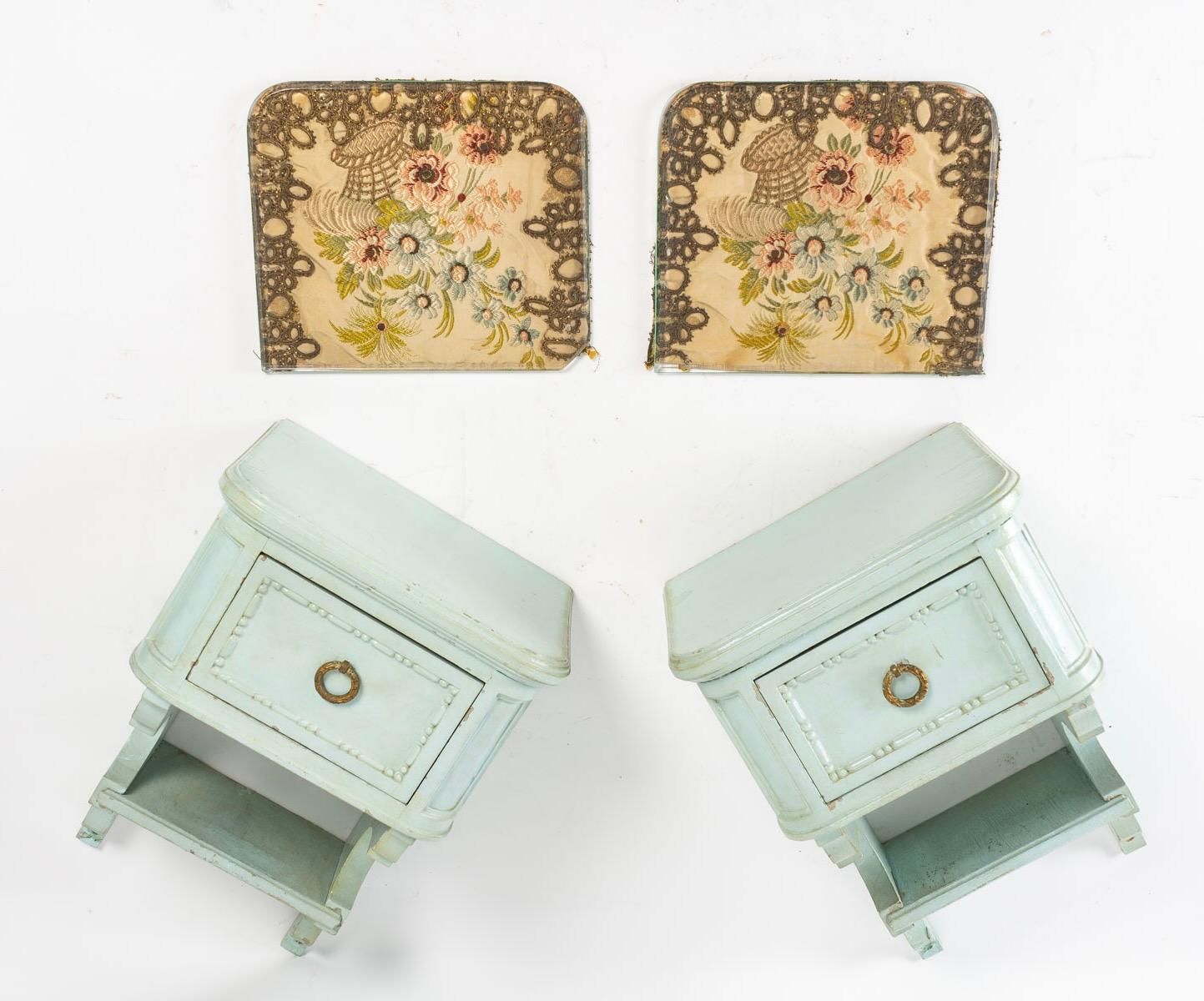 Pair Of Wall Consoles With Embroidery photo furniture