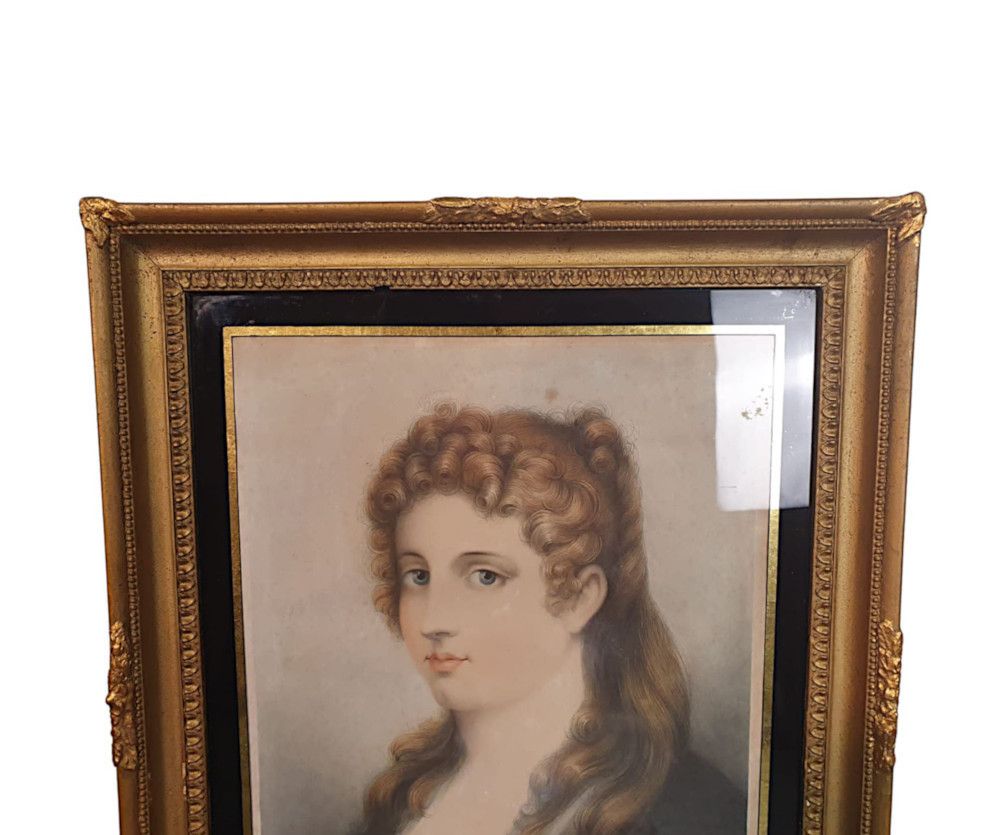 A Lovely Quality 19th Century Giltwood Framed Aquatint Print photo for sale