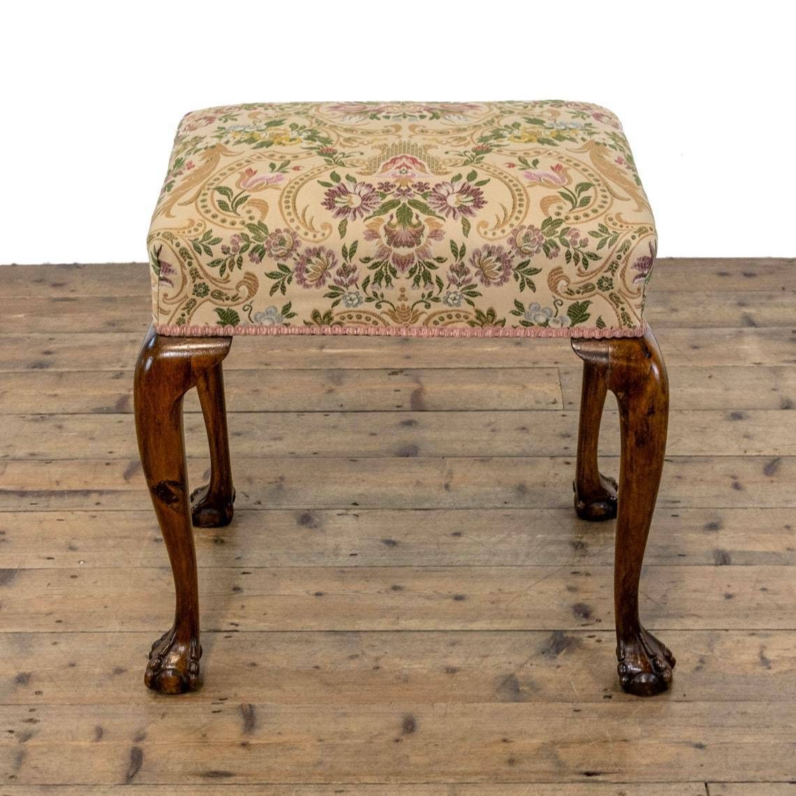 Antique Stool With Fabric Seat Antiques  Antique Furniture  Victorian Stools photo 195.0