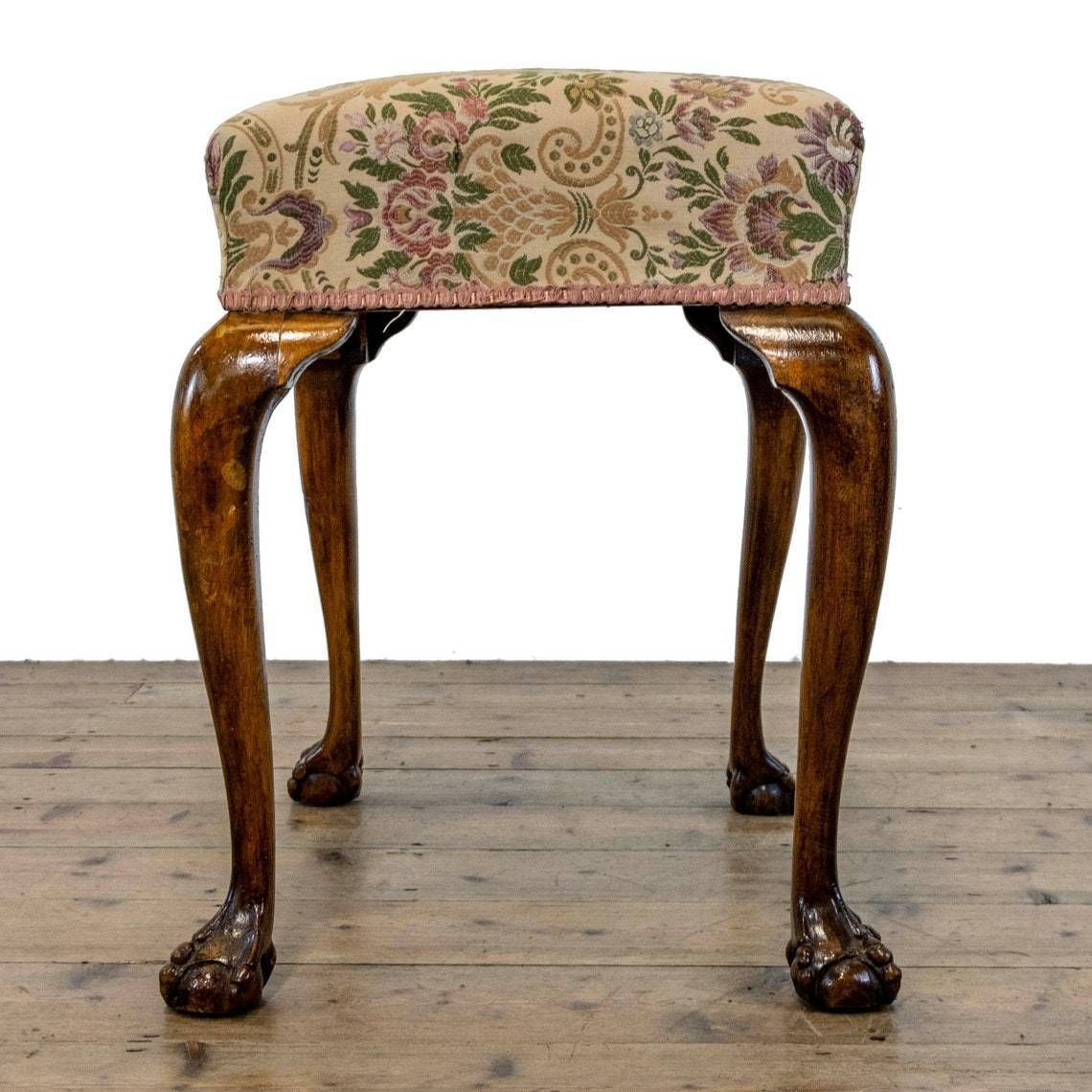 Antique Stool With Fabric Seat Antiques  Antique Furniture  Victorian Stools photo vinterior