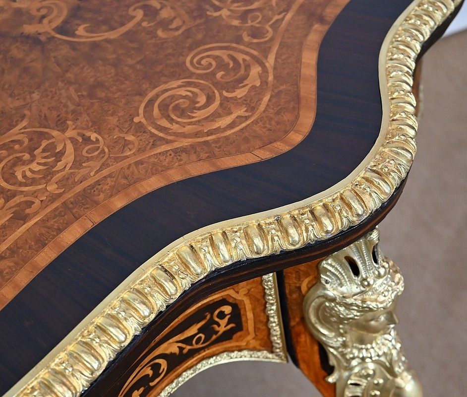 photo furniture Rare Table In Precious Wood, Napoleon III Period – Mid 19th Century