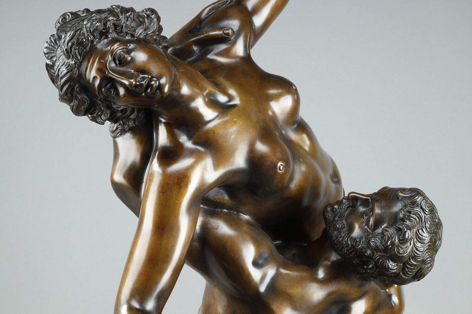 photo furniture Very Important Bronze "Abduction Of A Sabine Woman" After Jean De Bologne, 19th Century