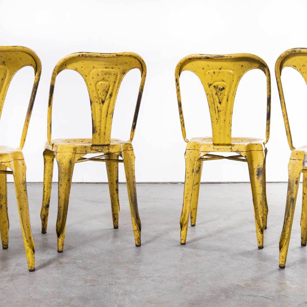 1950’s Original French Multipl’s Table And Chair Set – Yellow photo for sale