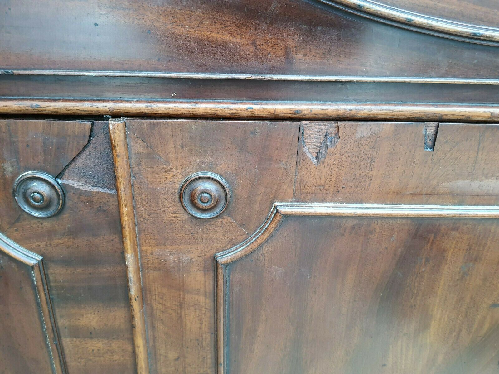 Furniture Victorian Antique Mahogany Secretaire Bureau Writing Desk Drawers Bracket Feet photo