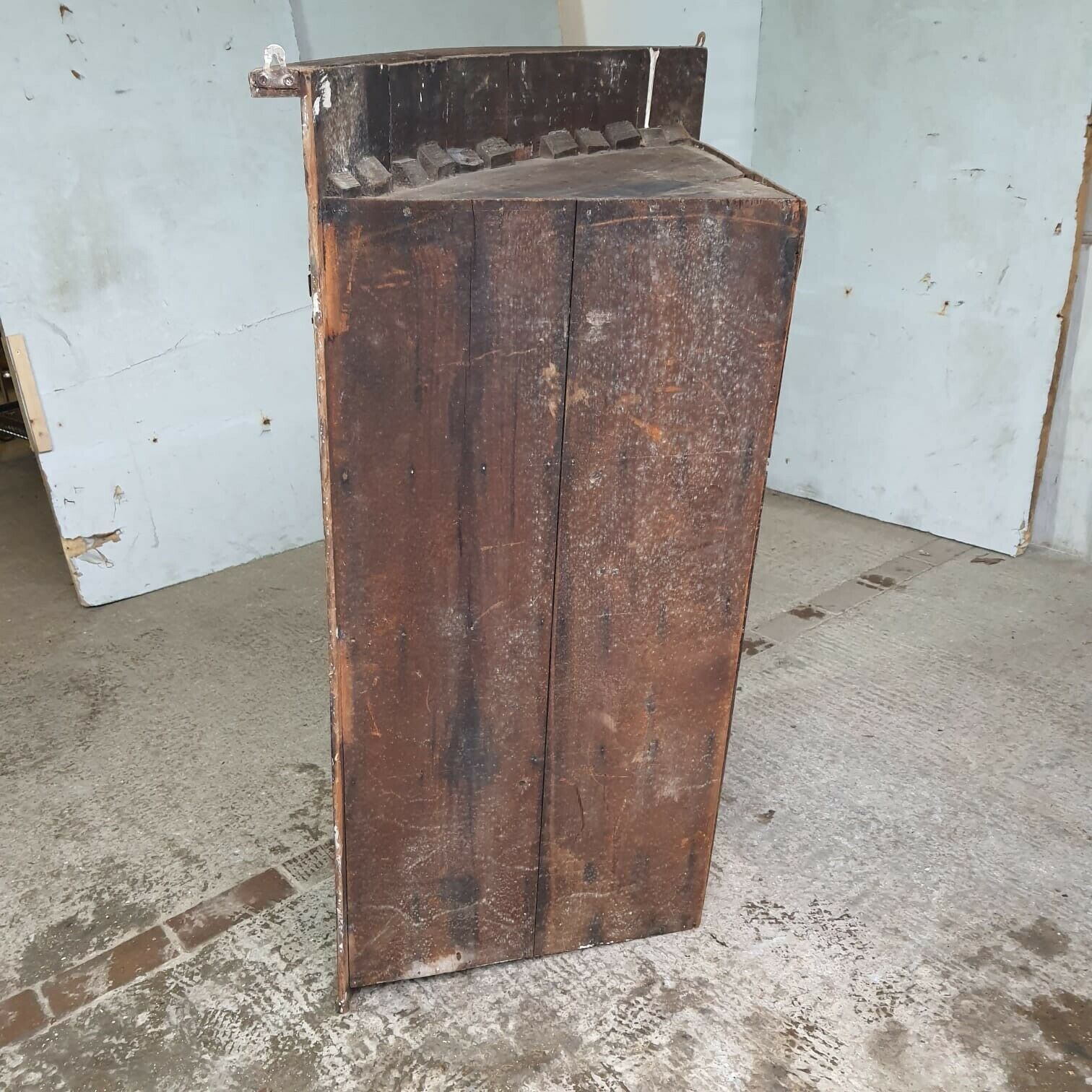 photo for sale Antique Georgian Mahogany Large Corner Cabinet/Cupboard, Drawer, Shelves, Inlaid
