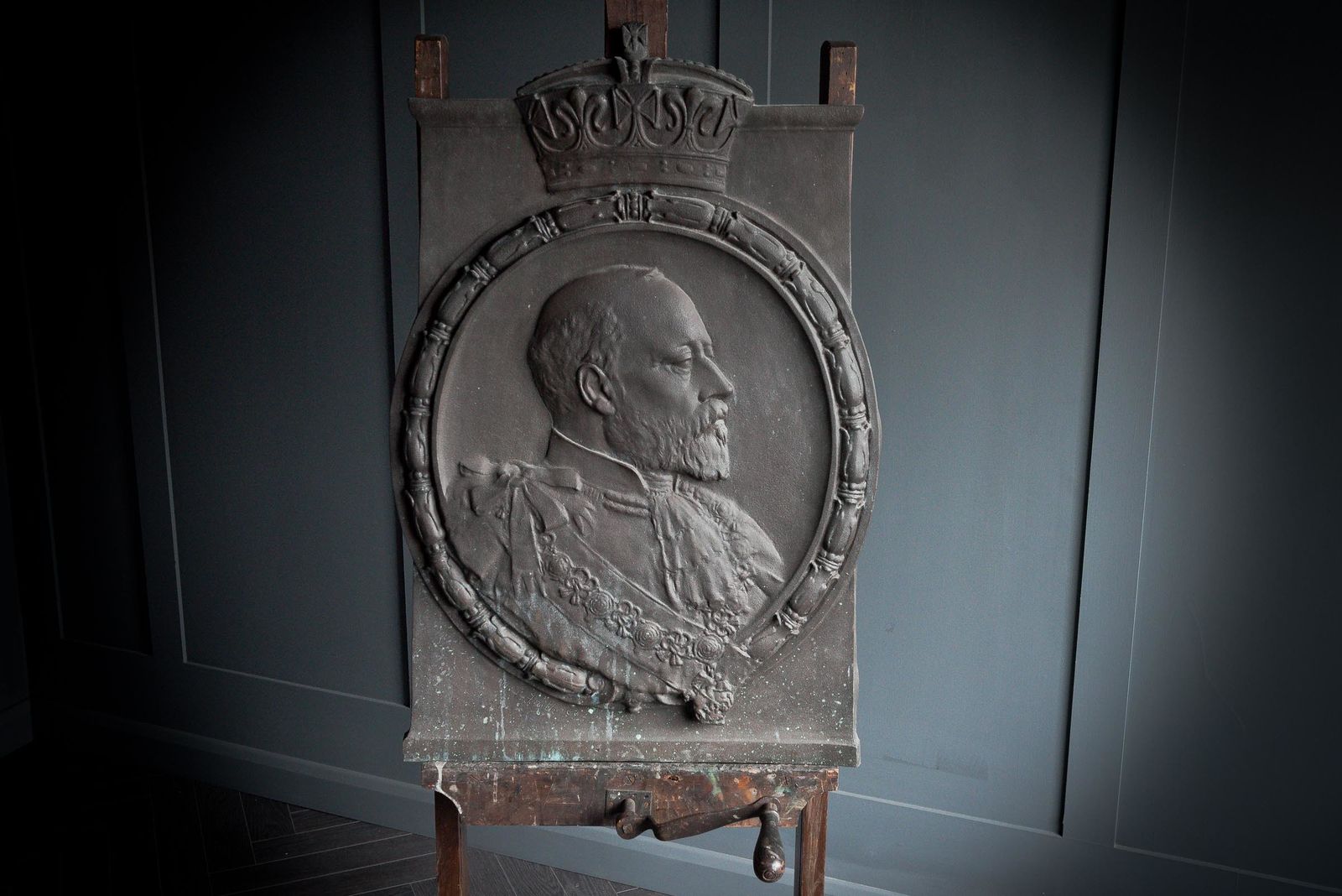 Bertie' Edward The 7th Bronze Sculpted Fountain Plaque photo vinterior