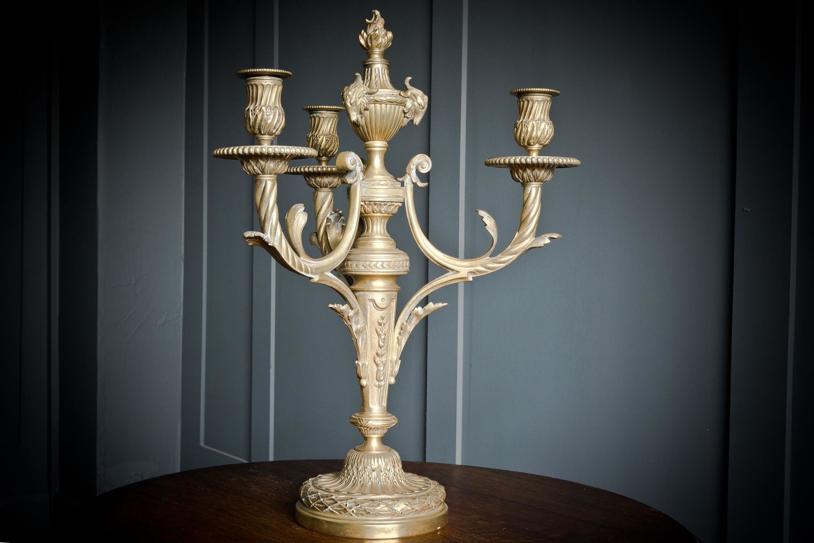 Pair Of Napoleon III French Brass Candle Sticks photo furniture