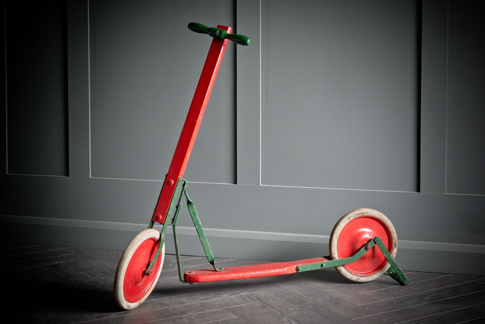 Child's Painted Wooden Scooter