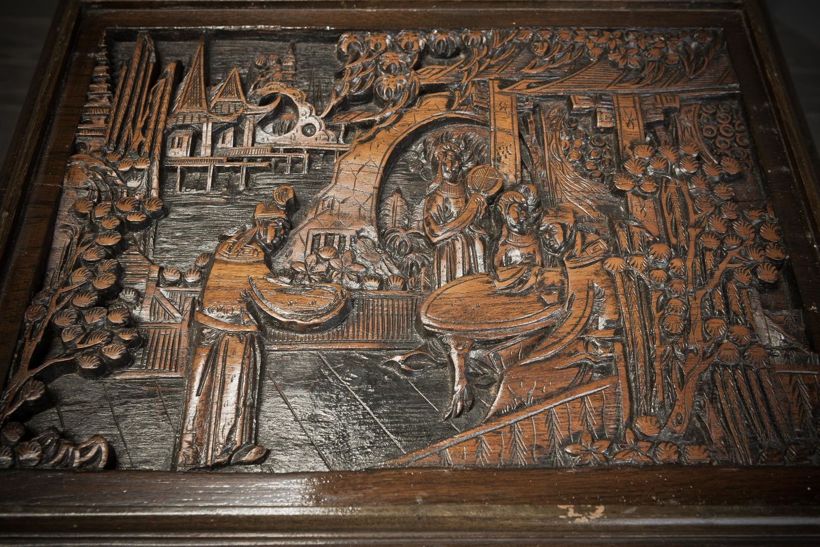 Chinese Carved Quadruple Nest Of Tables photo for sale