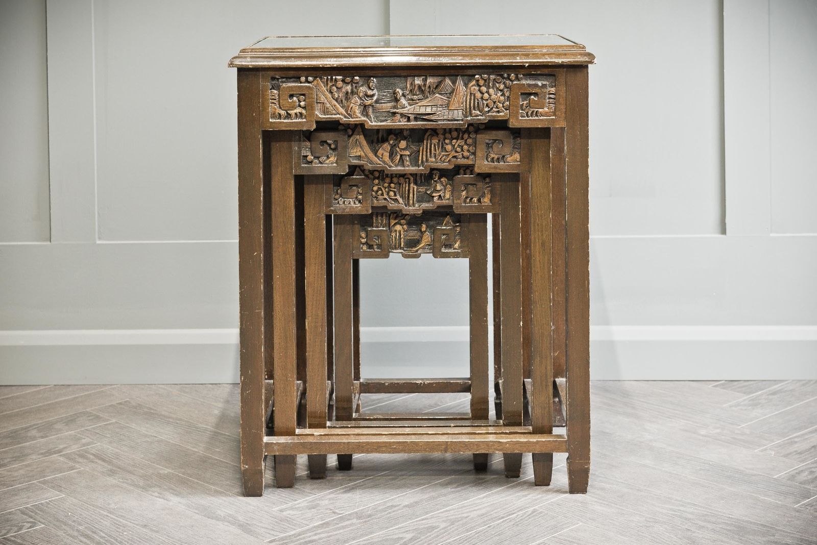Chinese Carved Quadruple Nest Of Tables photo buy