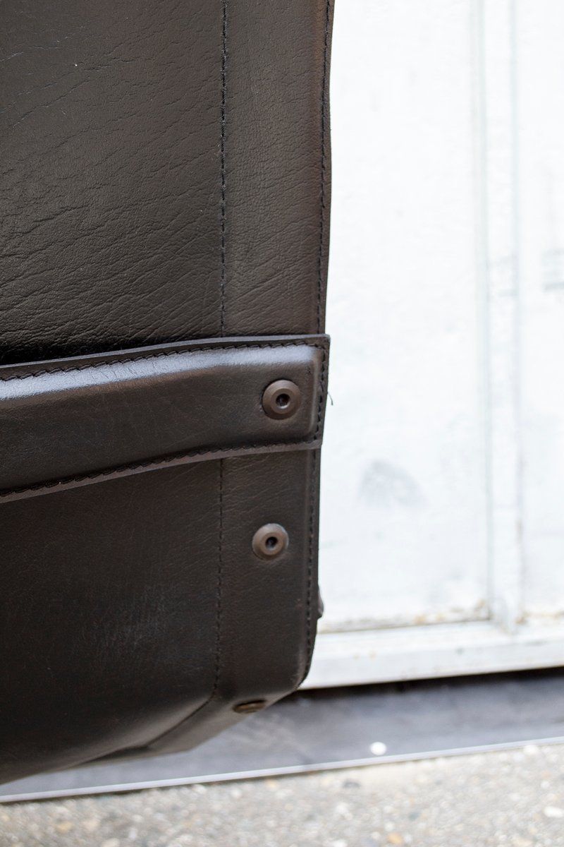 photo furniture Italian Leather Desk Armchair By Bernini