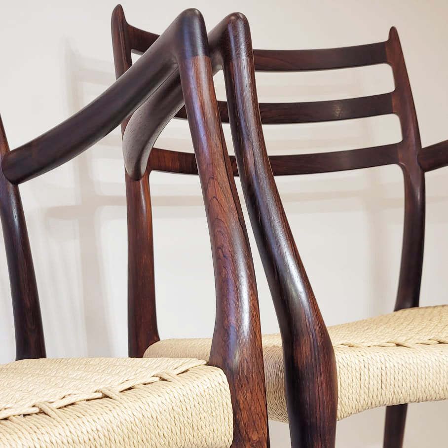 Niels Otto Møller #62 Carver Dining Chair Pair photo for sale