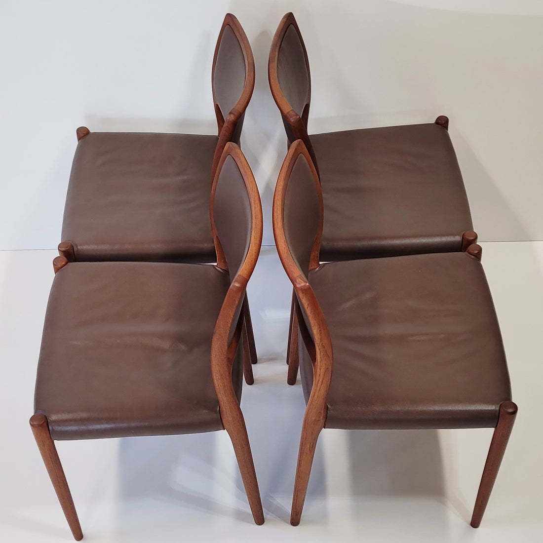 Niels Otto Møller #80 Teak Dining Chairs Set Of Four photo furniture