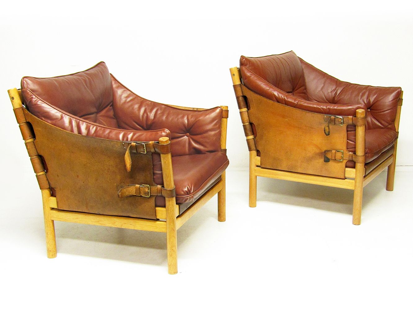 Two Swedish 1960s "Ilona" Lounge Chairs By Arne Norell photo vintage