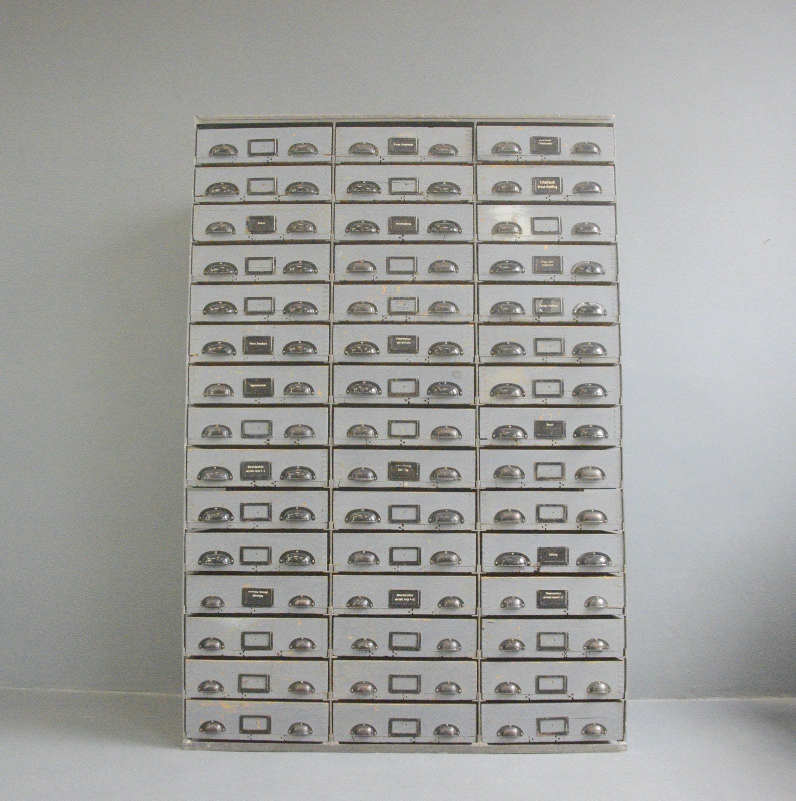 Large Bank Of German Industrial Drawers Circa 1950s