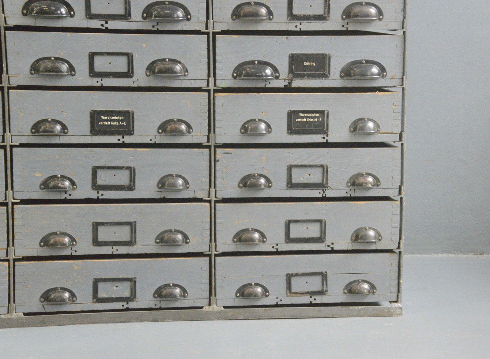 Large Bank Of German Industrial Drawers Circa 1950s photo 2395.0