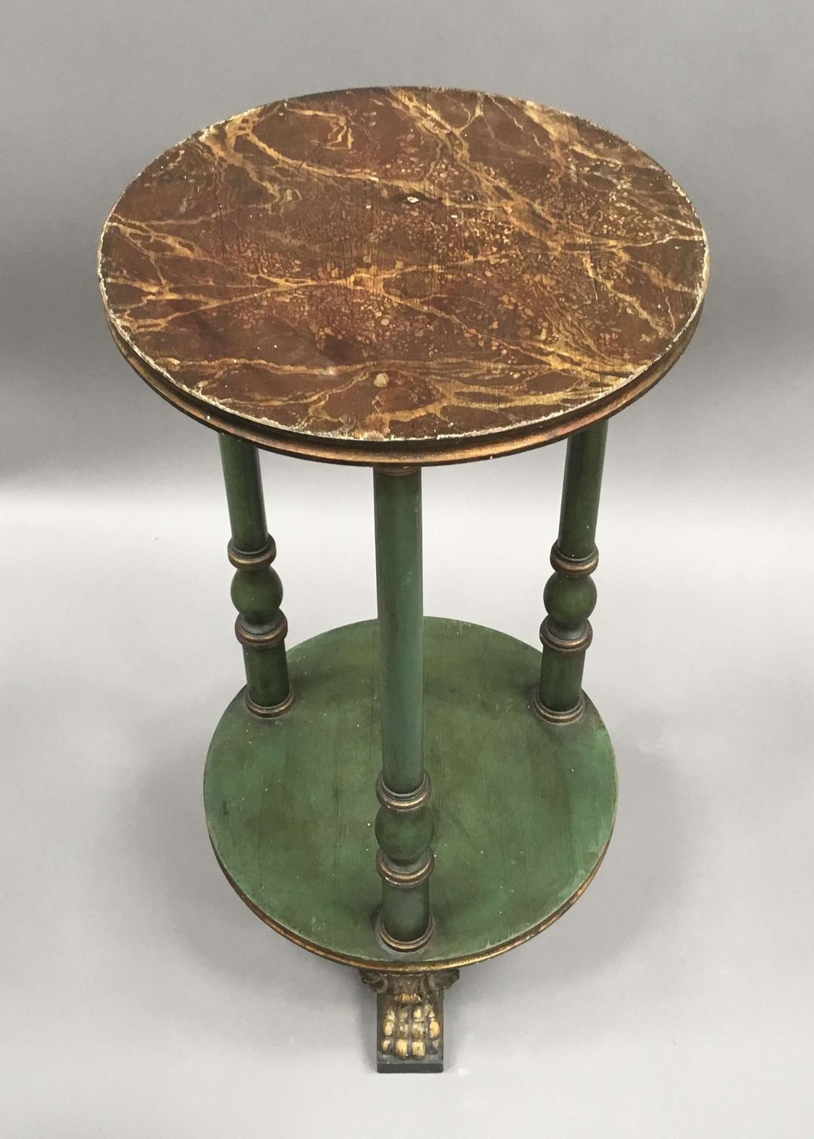 photo vintage Impressive C19th Pair Of Painted Swedish Occasional Tables / Stands