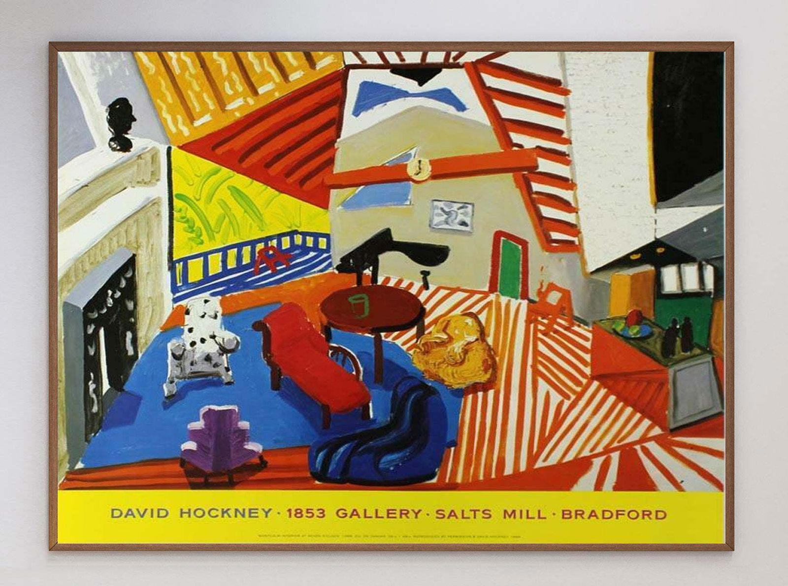 David Hockney 1853 Gallery Montcalm Interior Original Vintage Poster photo 212.0