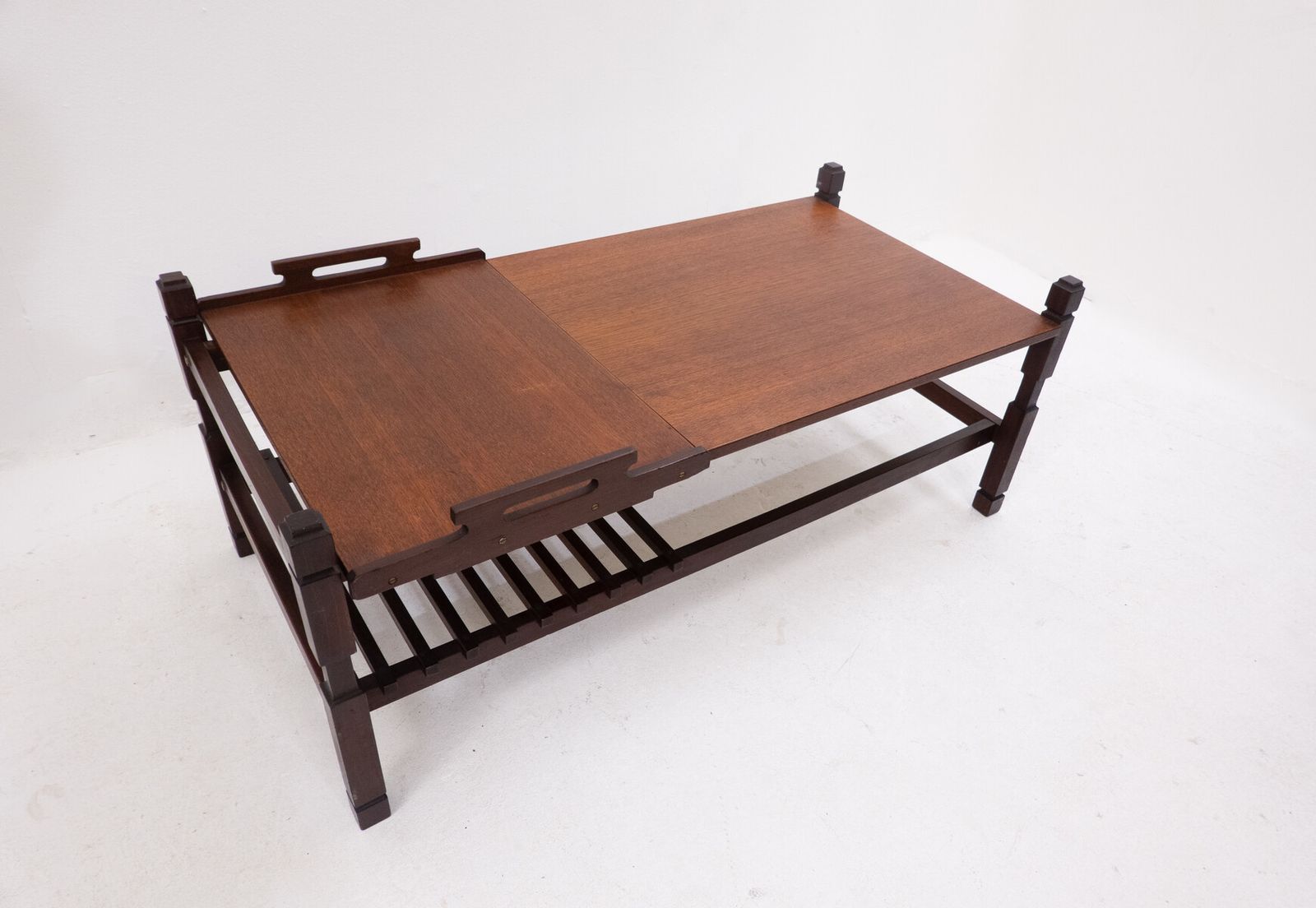 Mid Century Modern Coffee Table With Removable Tray photo furniture