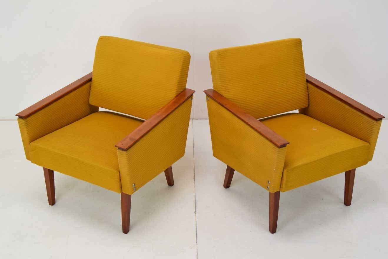 Set Of Two Armchairs Czechoslovakia,1960's photo for sale