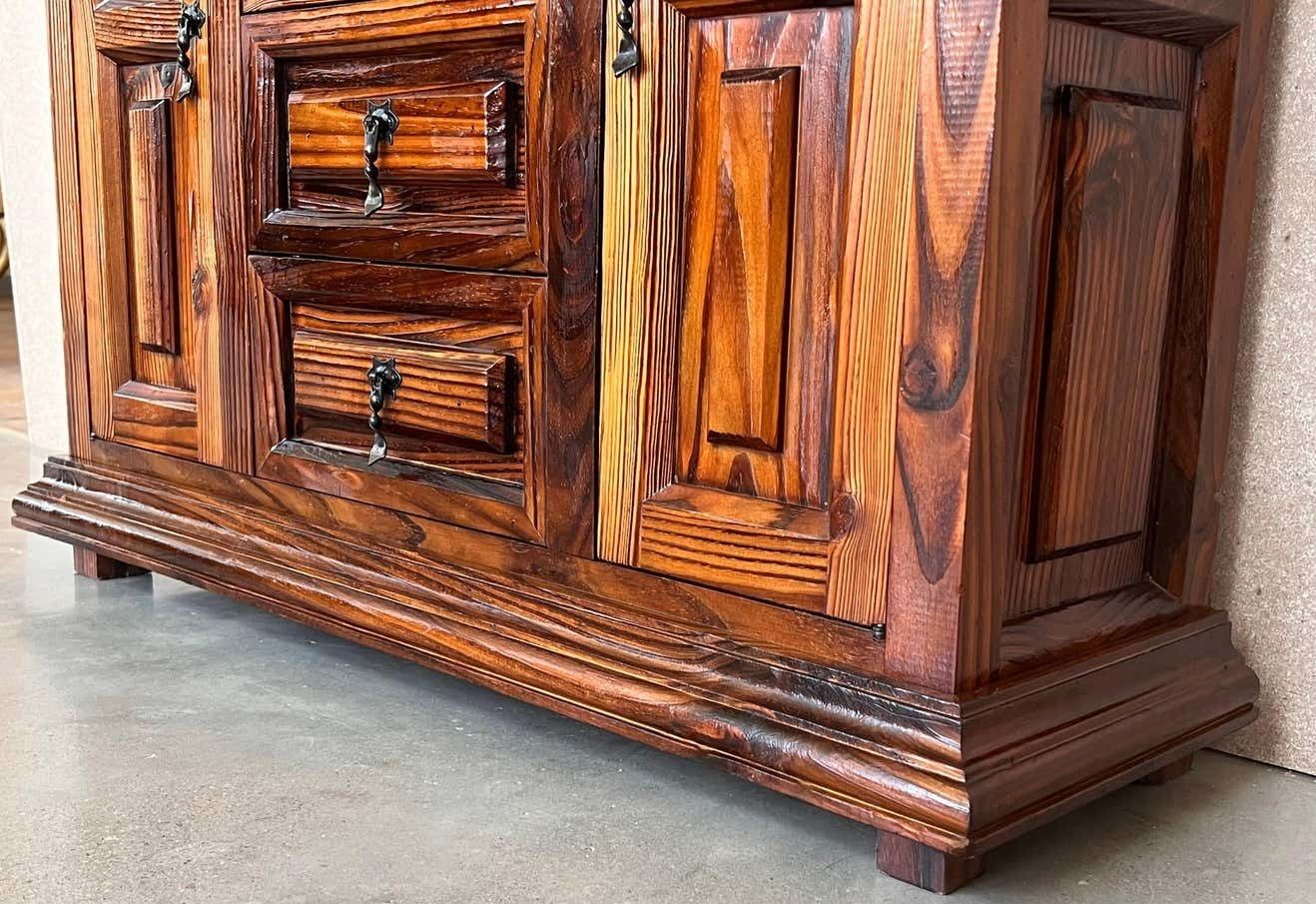 Furniture 20th Century Cupboard Or Cabinet Pine Spain, Restored photo