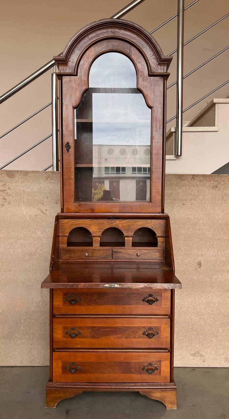 Secrétaire vitrine George I, début du XIXe siècle photo 5715.0