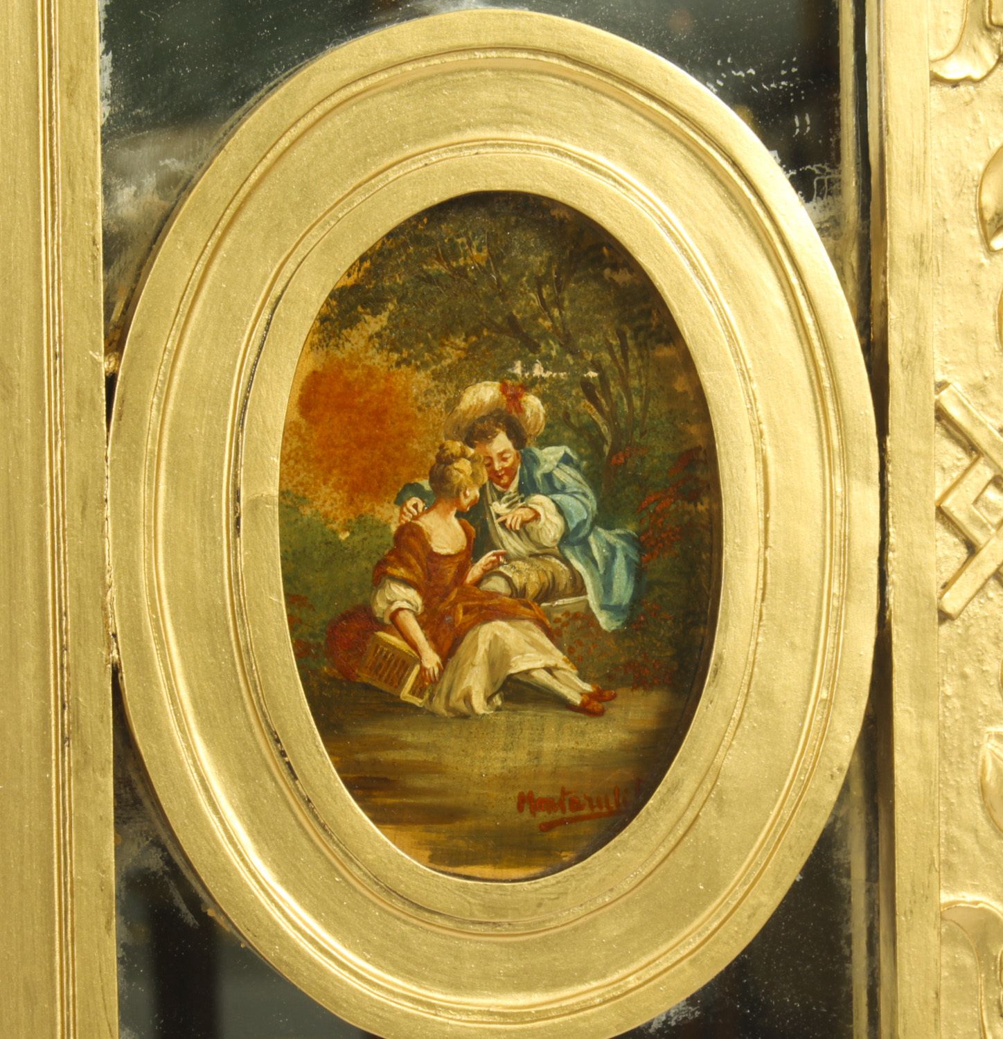 photo vintage Antique French Trumeau Console Set C1820 19th C