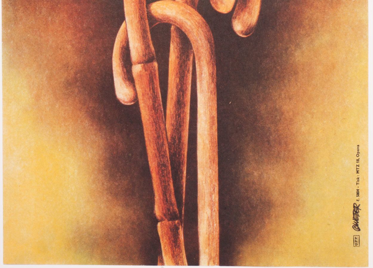 Original Film Poster, Going In Style, Jan Weber, 1979, Genuine Czech Vintage Print photo furniture