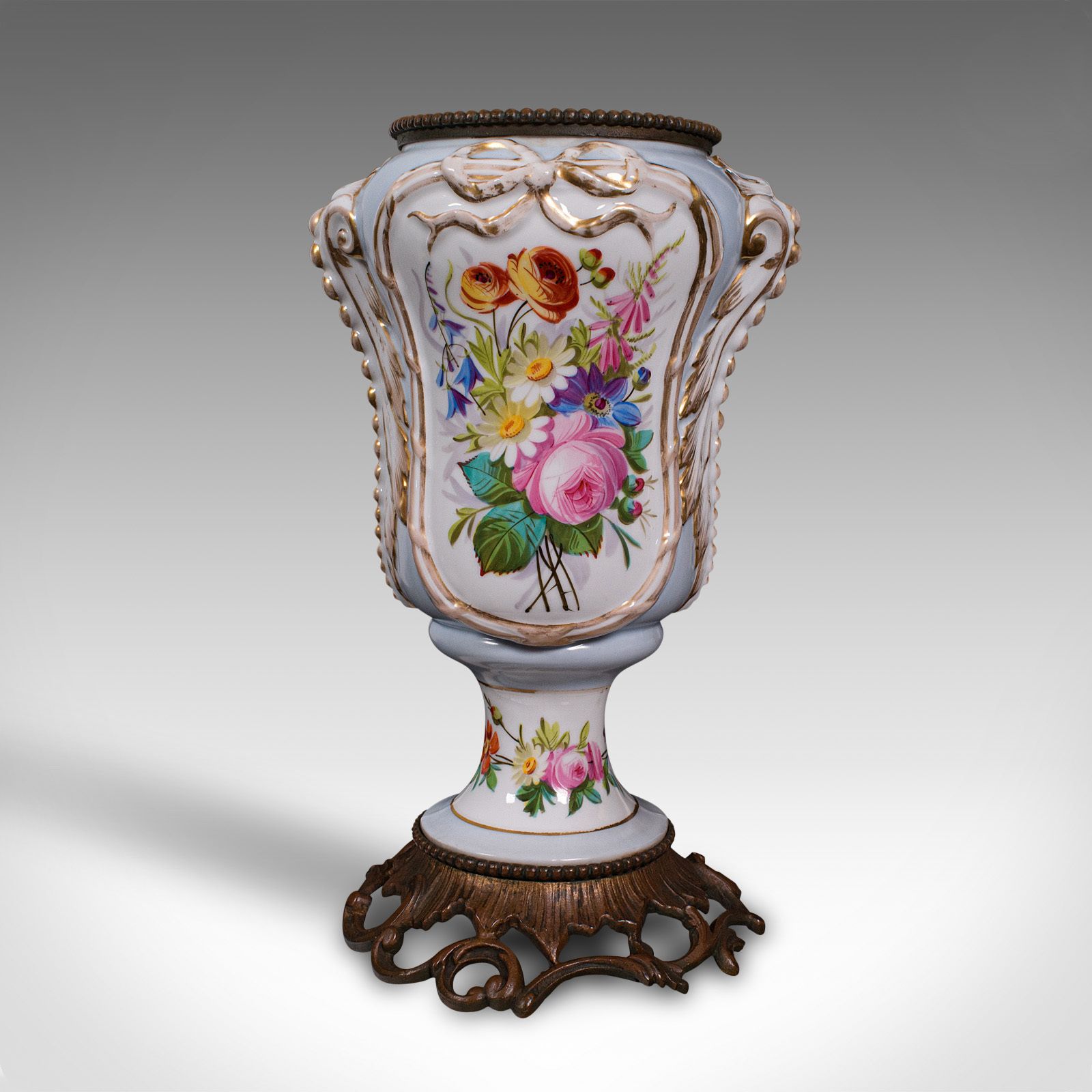 photo furniture Antique Mantlepiece Vase, French, Ceramic, Planter, Jardiniere, 1900