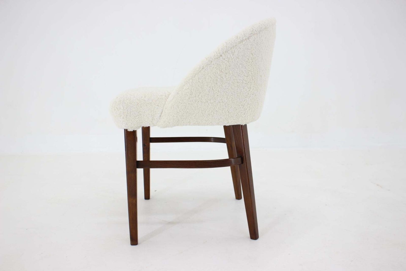 photo buy 1960s Design Beech Chair In Sheepskin Fabric, Denmark