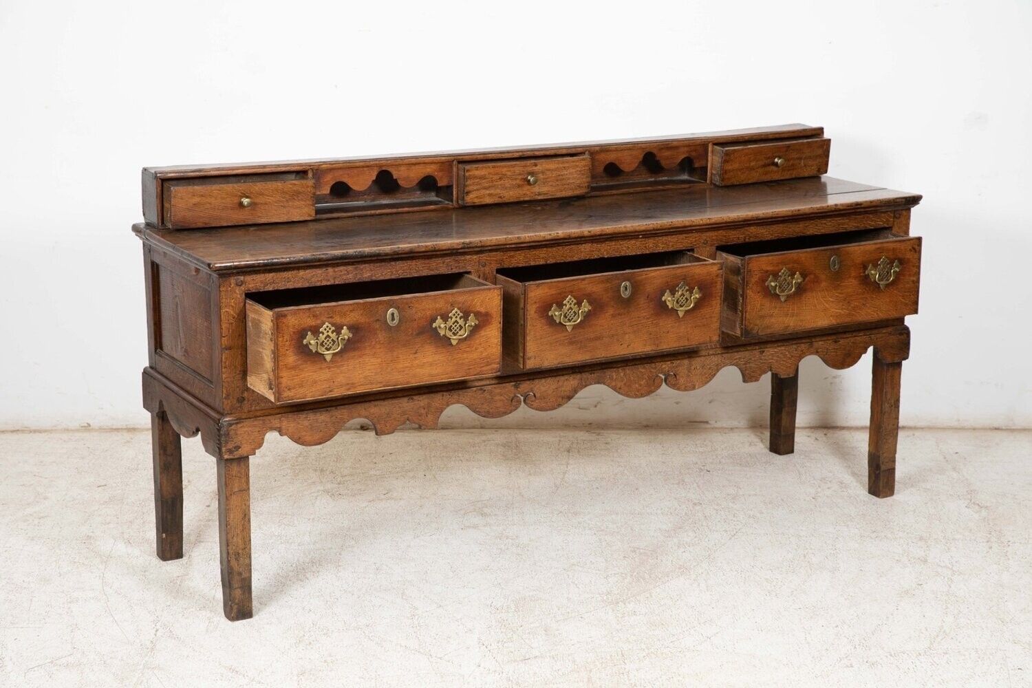 Large 18thc Welsh Oak Dresser Base photo furniture