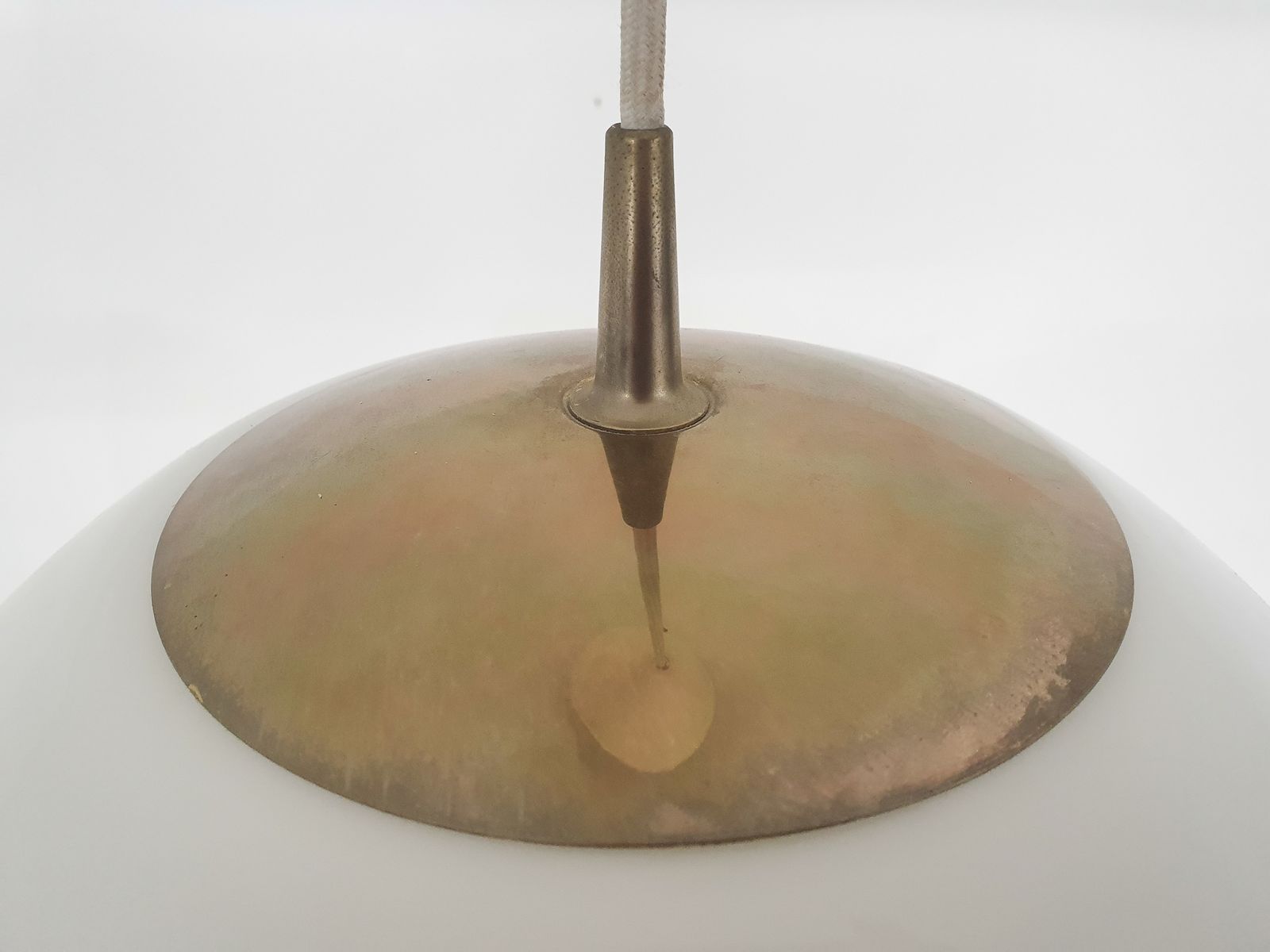 Peill And Putzler Glazen Bol, Hanglamp, Duitsland Ca. Jaren 1970 photo Verlichting