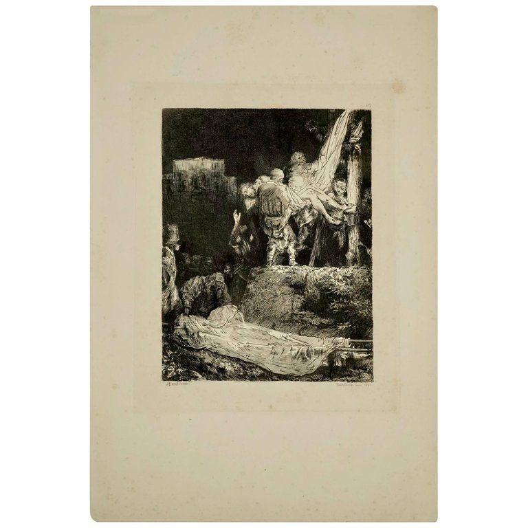 Steel Engraving From The 19th Century Of Rembrandt By Francesco Novelisme
