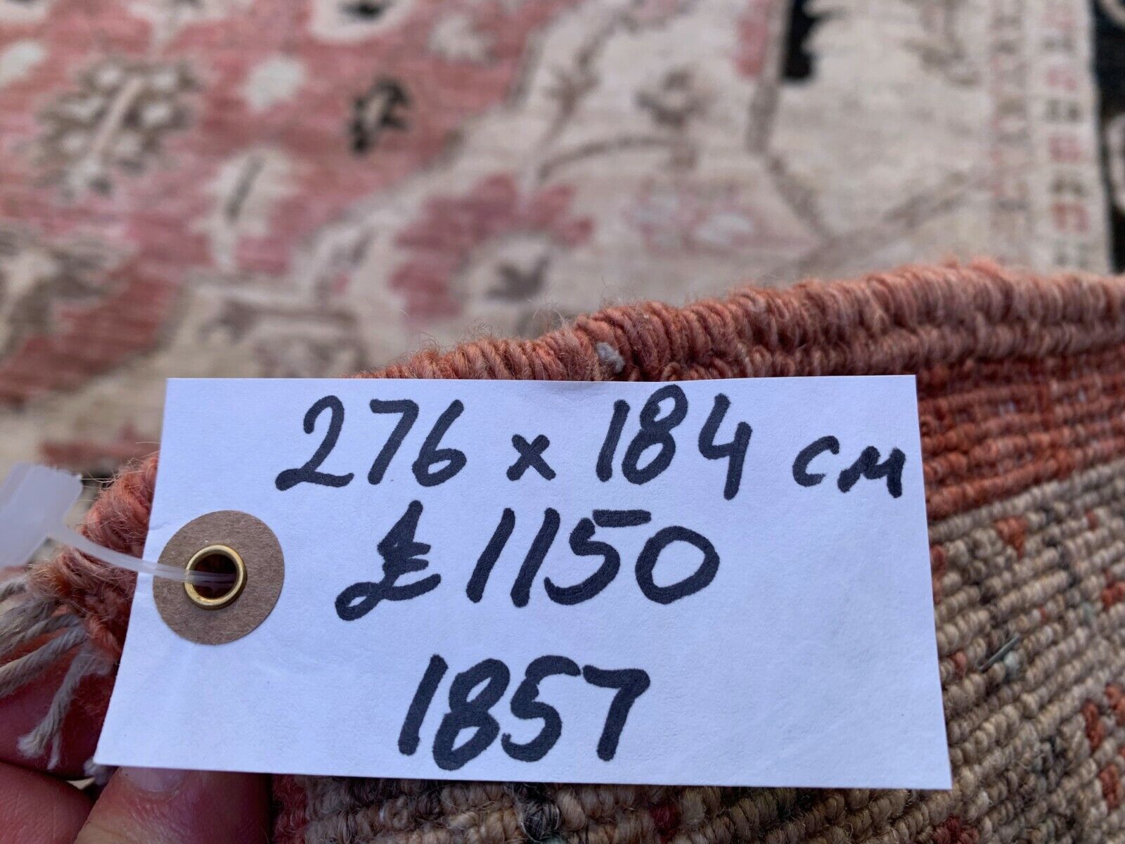 1150.0 Fine Afghan Wool Ziegler Rug 276x184 Cm Handmade Chobi Red, Beige Black, Large photo