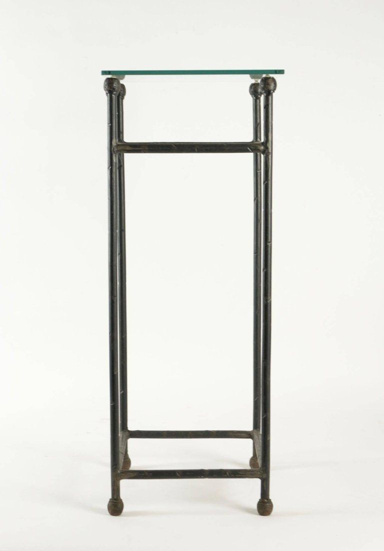 Two Consoles In Wrought Iron Under Glass In An Industrial Style 20th Century photo 1266.04